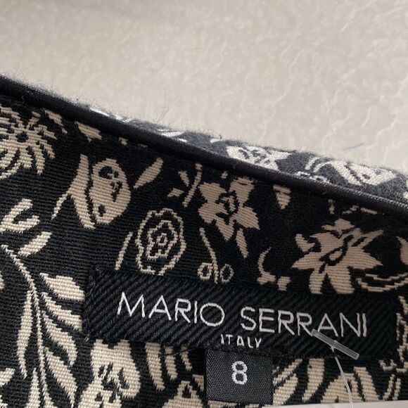 MARIO Serrani Italy Long Floral Print collarless Cardigan Size 8 - Picture 6 of 16